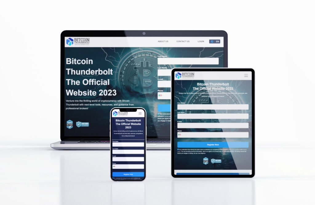 Bitcoin Thunderbolt official website on different devices