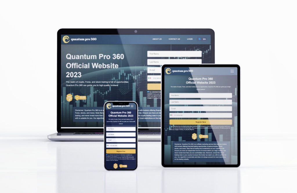 Quantum Pro 360 official website on different devices